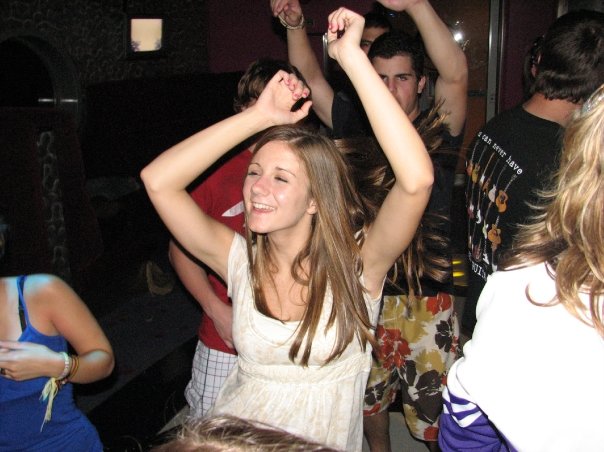 Kelly enjoying one of the nightly teen dances.