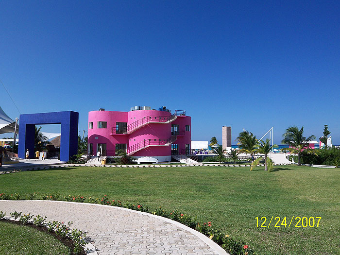 One of the activities buildings at the Playa Mia Resort.