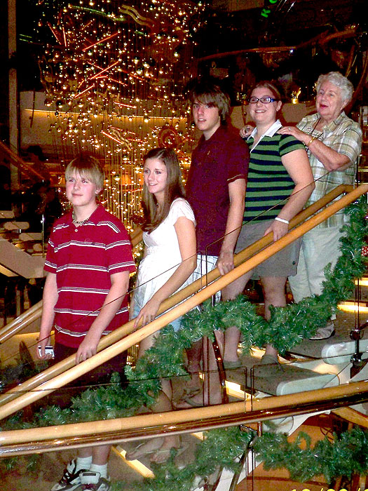 Glenna's Grandkids. Click to display comparison with photo from 2002 cruise.