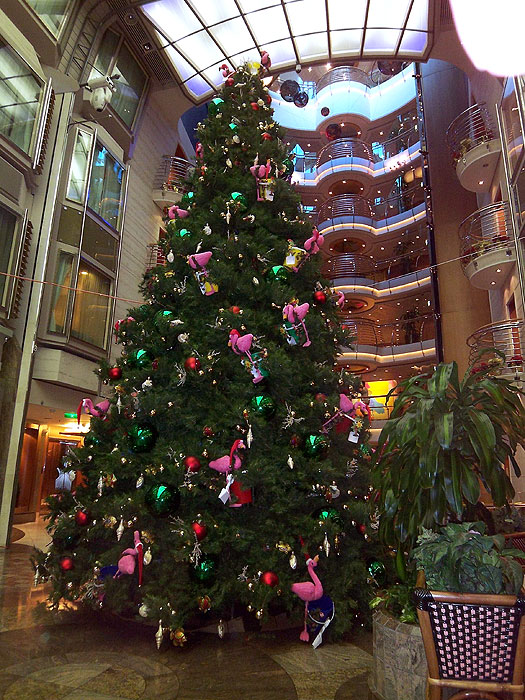 The 4-story Christmas tree near the front atrium.